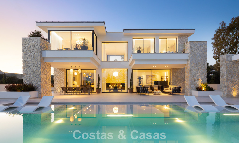 Brand new modernist luxury villa for sale in the exclusive gated community of La Quinta, Marbella - Benahavis 779037