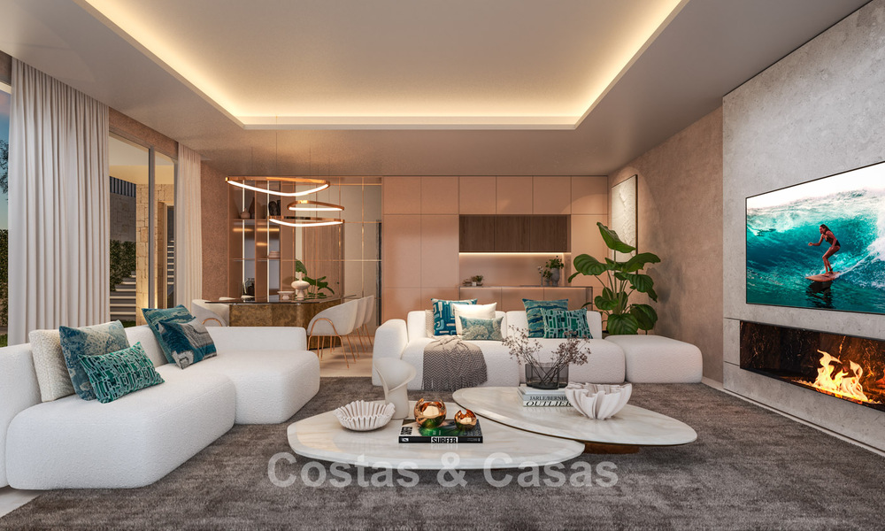 3 Luxury villas with unobstructed sea views for sale in a golf area of Mijas Costa, Costa del Sol 779077