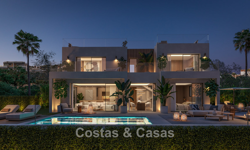 3 Luxury villas with unobstructed sea views for sale in a golf area of Mijas Costa, Costa del Sol 779083