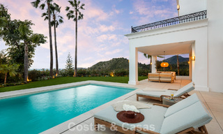 Spacious villa with luxurious Mediterranean architecture for sale, bordering the golf course in Marbella - Benahavis 779634 