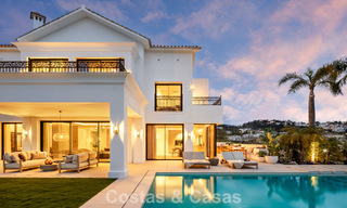 Spacious villa with luxurious Mediterranean architecture for sale, bordering the golf course in Marbella - Benahavis 779637 