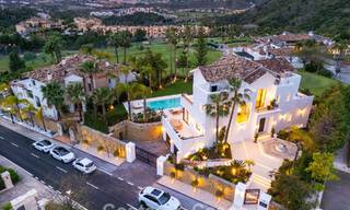 Spacious villa with luxurious Mediterranean architecture for sale, bordering the golf course in Marbella - Benahavis 779641 
