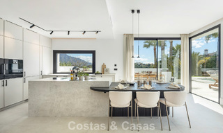Spacious villa with luxurious Mediterranean architecture for sale, bordering the golf course in Marbella - Benahavis 779653 