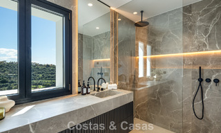 Spacious villa with luxurious Mediterranean architecture for sale, bordering the golf course in Marbella - Benahavis 779655 