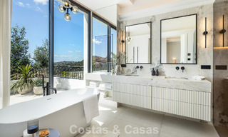 Spacious villa with luxurious Mediterranean architecture for sale, bordering the golf course in Marbella - Benahavis 779660 