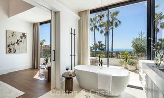 Spacious villa with luxurious Mediterranean architecture for sale, bordering the golf course in Marbella - Benahavis 779661 