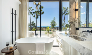Spacious villa with luxurious Mediterranean architecture for sale, bordering the golf course in Marbella - Benahavis 779662 