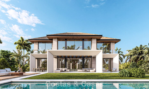 Construction with basic project for sale located in a secure residential area of Marbella - Benahavis 779475
