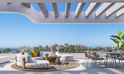 New build apartments for sale, walking distance to the beach on the New Golden Mile between Marbella and Estepona 779805