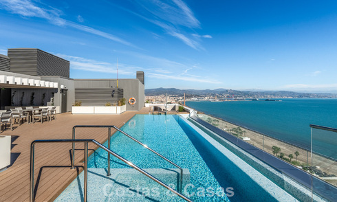 Exclusive, modern apartment with panoramic sea views for sale, directly on the beach promenade in Malaga city 779904