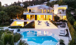 Avant-garde designer villa with panoramic sea views for sale in a gated community in Benahavis - Marbella 779974 