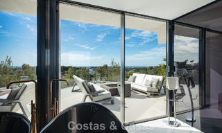 Avant-garde designer villa with panoramic sea views for sale in a gated community in Benahavis - Marbella 779984 