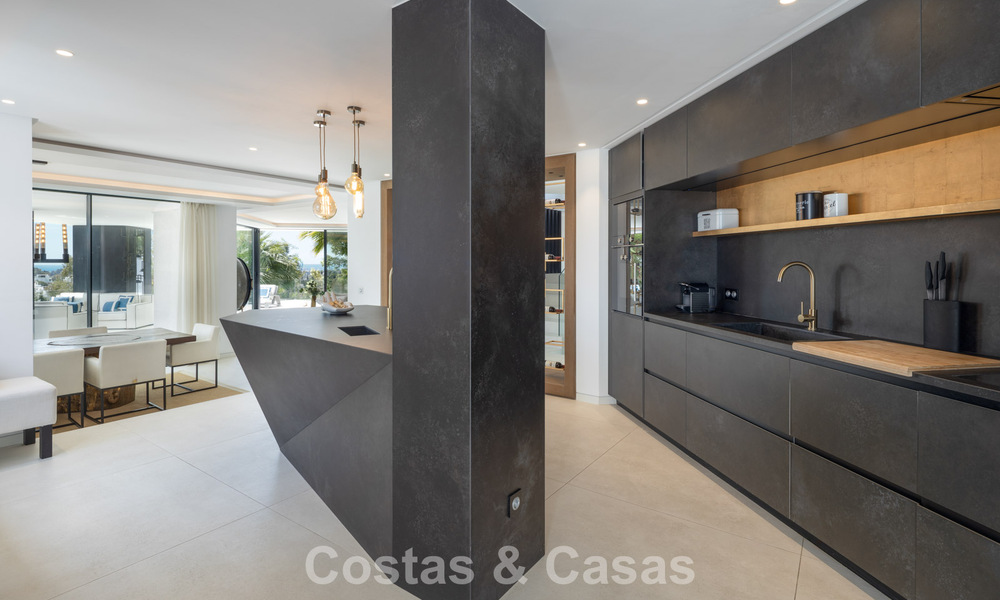 Avant-garde designer villa with panoramic sea views for sale in a gated community in Benahavis - Marbella 780007