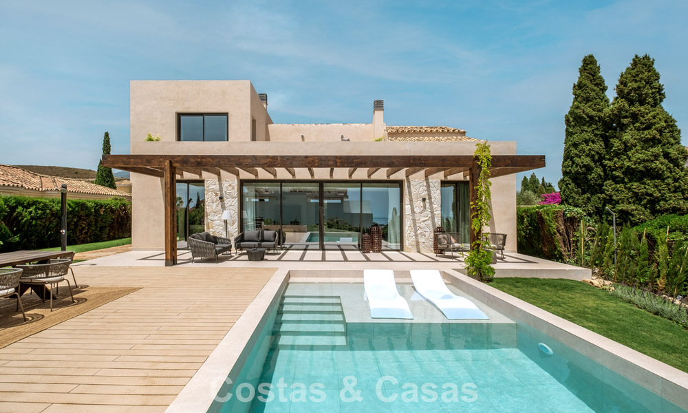 Move-in ready luxury villa with Ibizan style for sale in a highly sought after urbanisation of Benahavis - Marbella 780027