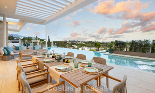 High-end luxury villa with panoramic views for sale in a golf resort on the Golden Mile in Benahavis - Marbella 780110 