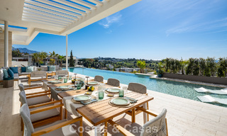 High-end luxury villa with panoramic views for sale in a golf resort on the Golden Mile in Benahavis - Marbella 780126 