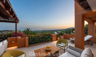 First class apartment with panoramic sea views for sale in Nueva Andalucia’s Golf Valley, Marbella 780301 