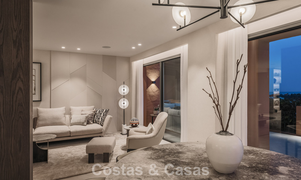 First class apartment with panoramic sea views for sale in Nueva Andalucia’s Golf Valley, Marbella 780302