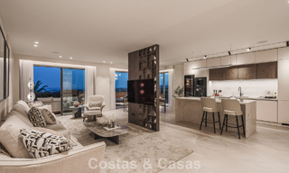 First class apartment with panoramic sea views for sale in Nueva Andalucia’s Golf Valley, Marbella 780303 