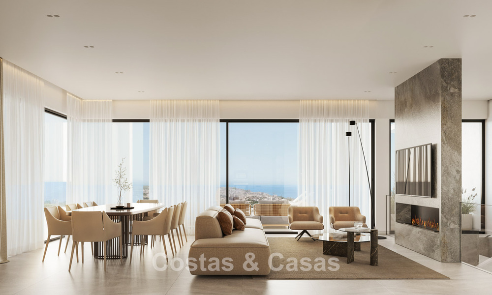 Luxury, modern, off-plan villas with unobstructed sea views for sale in Mijas, Costa del Sol 780103