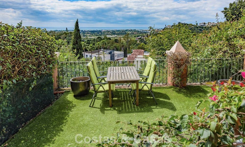 Spacious raised garden apartment with panoramic sea views for sale in Benahavis - Marbella 780211