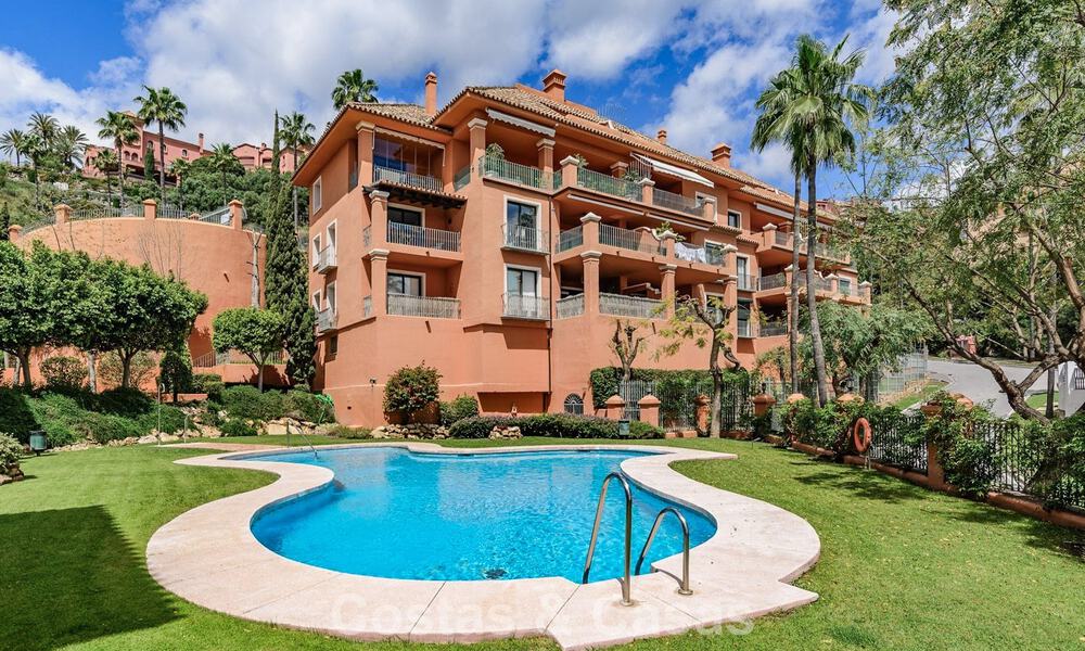 Spacious raised garden apartment with panoramic sea views for sale in Benahavis - Marbella 780217