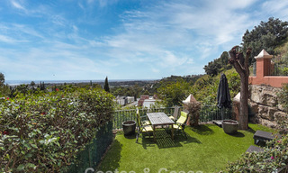 Spacious raised garden apartment with panoramic sea views for sale in Benahavis - Marbella 780218 