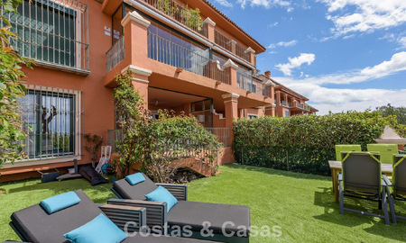 Spacious raised garden apartment with panoramic sea views for sale in Benahavis - Marbella 780221