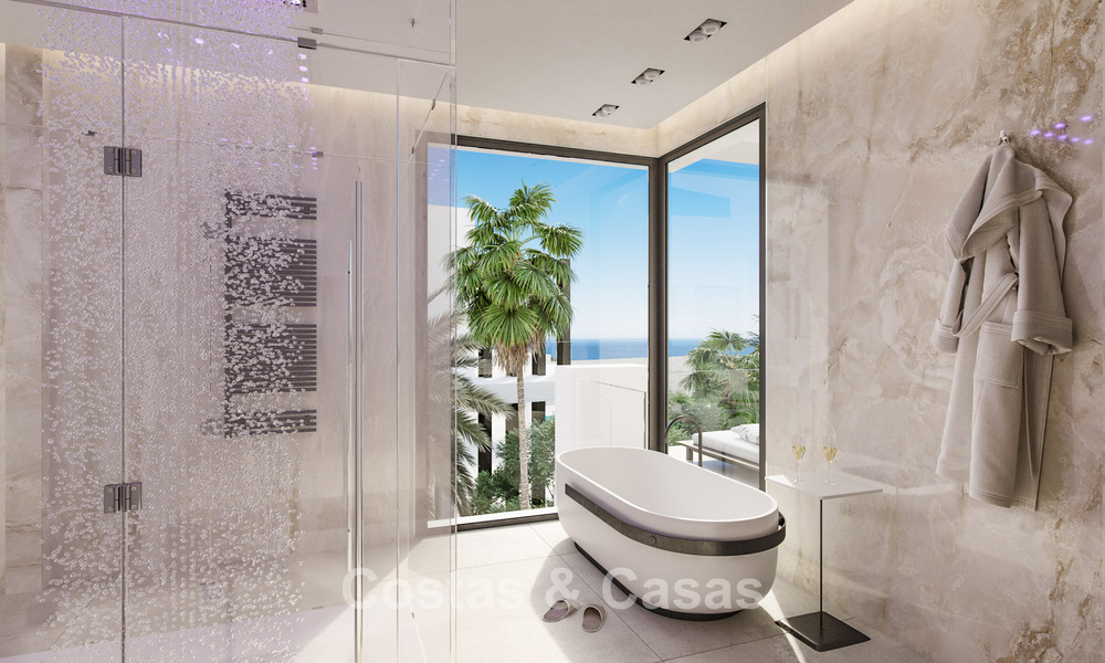2 Sophisticated new build villas with sea views for sale close to all amenities on Marbella’s famous Golden Mile 780244