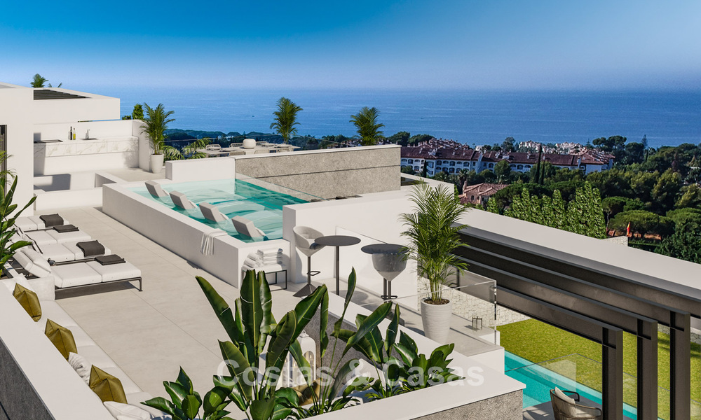 2 Sophisticated new build villas with sea views for sale close to all amenities on Marbella’s famous Golden Mile 780245
