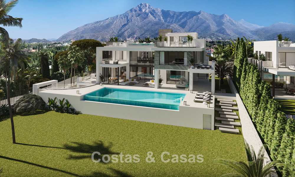2 Sophisticated new build villas with sea views for sale close to all amenities on Marbella’s famous Golden Mile 780247