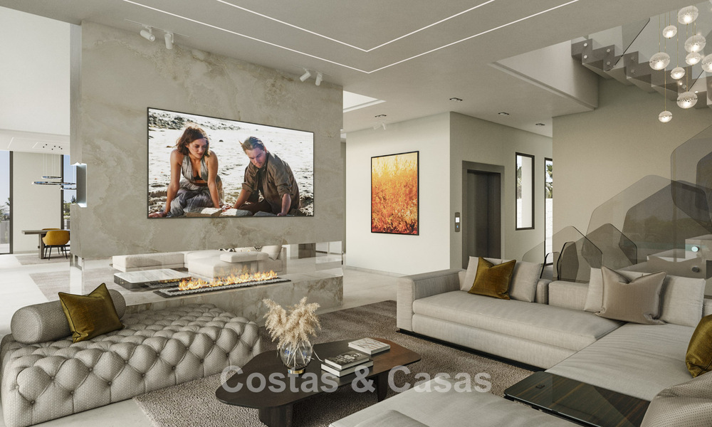 2 Sophisticated new build villas with sea views for sale close to all amenities on Marbella’s famous Golden Mile 780250