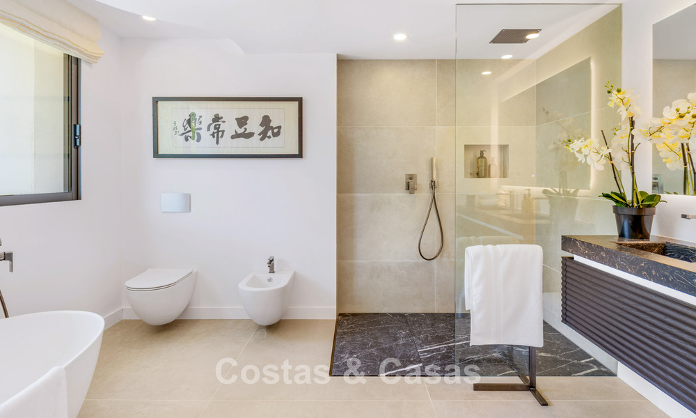 Contemporary Mediterranean villa with modern touches for sale on Marbella’s Golden Mile 780421