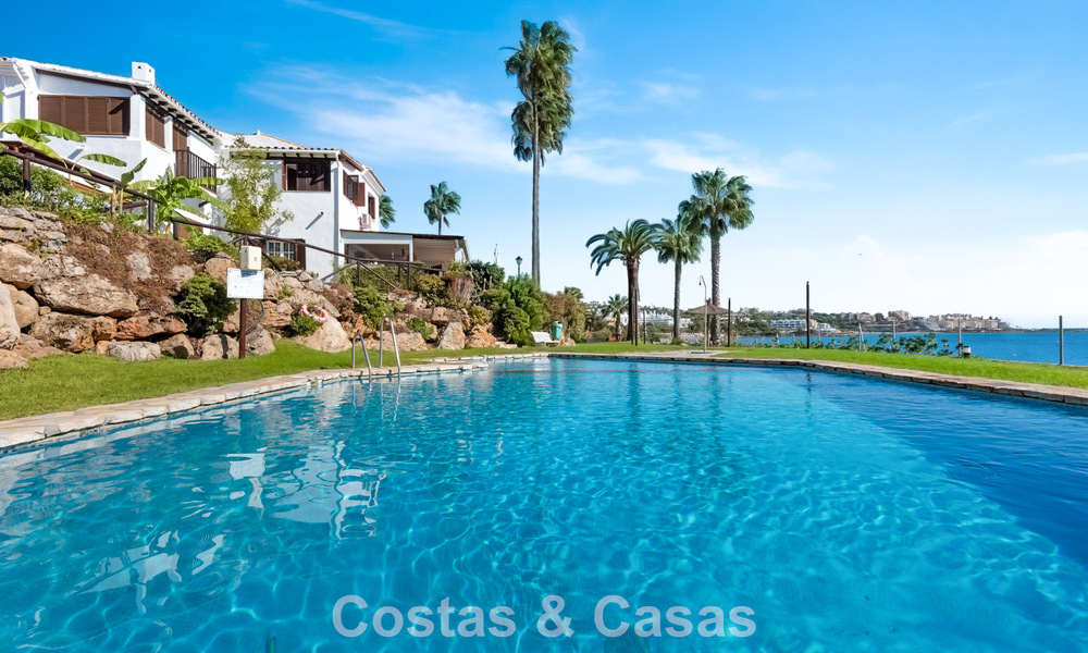 Townhouse for sale with sea views in a frontline beach complex close to Estepona centre 780567