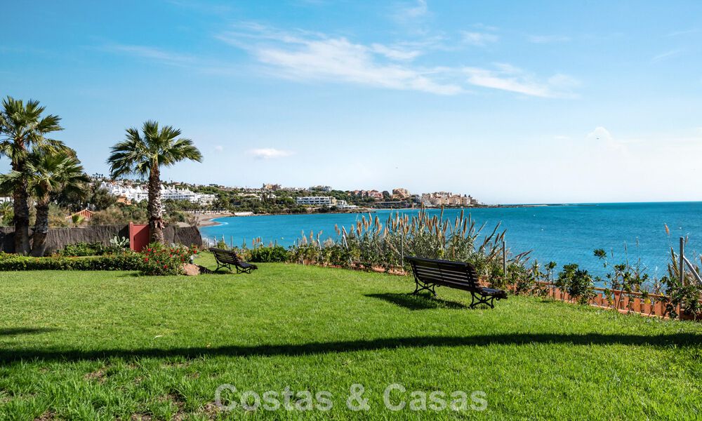 Townhouse for sale with sea views in a frontline beach complex close to Estepona centre 780569