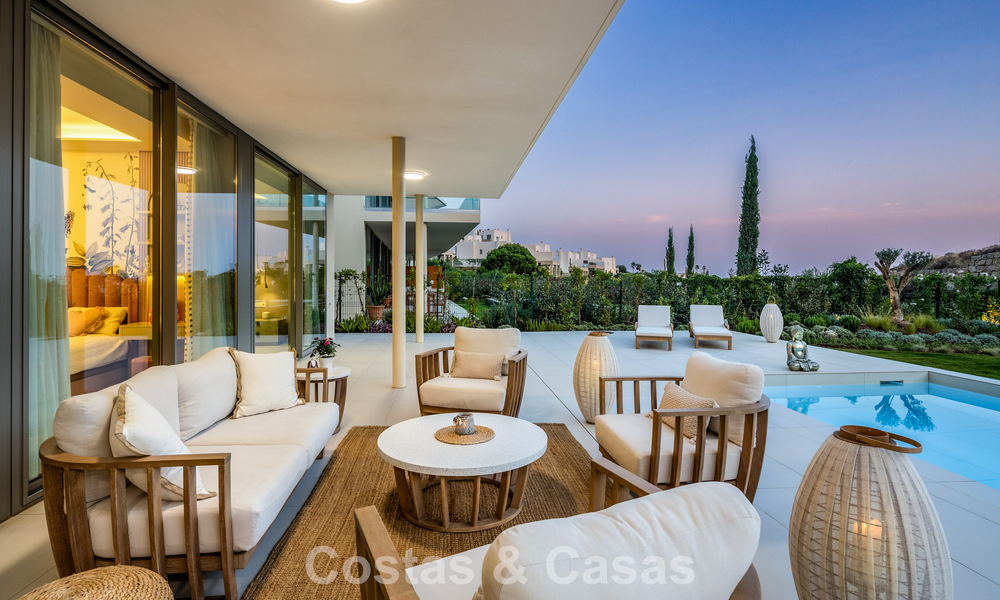 New luxury apartment for sale with large private garden and pool in a high-end lifestyle resort in Benalmadena, Costa del Sol 780576
