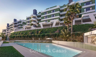 Off-plan, frontline golf apartments with sea views for sale in a luxury resort in Mijas, Costa del Sol 780594 