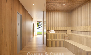 Off-plan, frontline golf apartments with sea views for sale in a luxury resort in Mijas, Costa del Sol 780596 