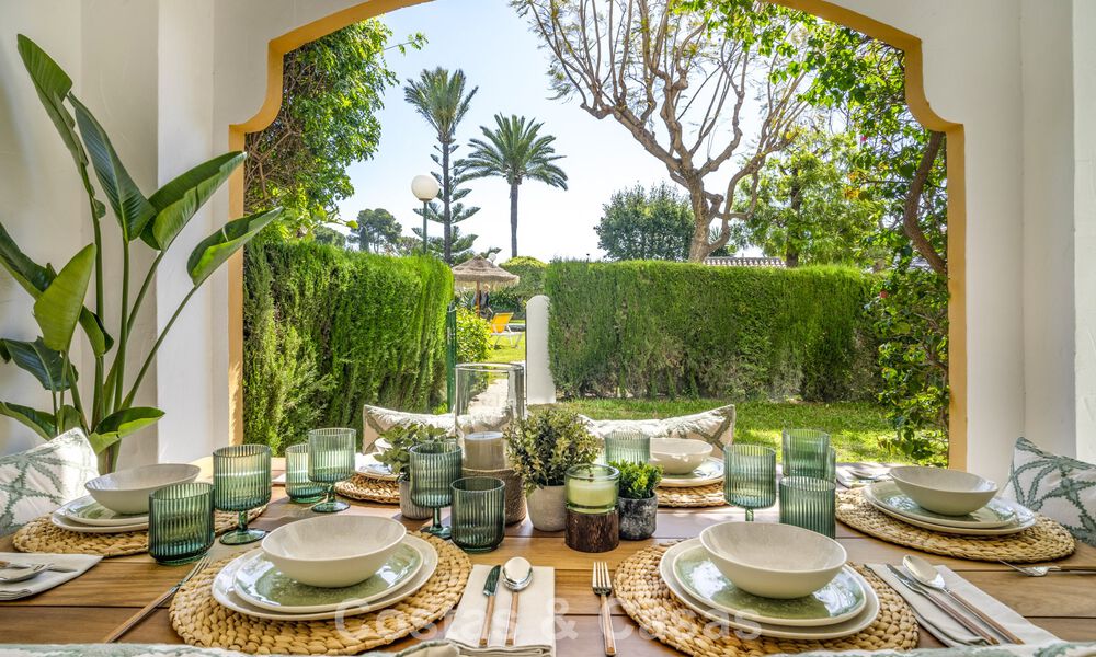 Renovated 3-bedroom garden apartment within walking distance to Puerto Banus in Nueva Andalucia, Marbella 780666