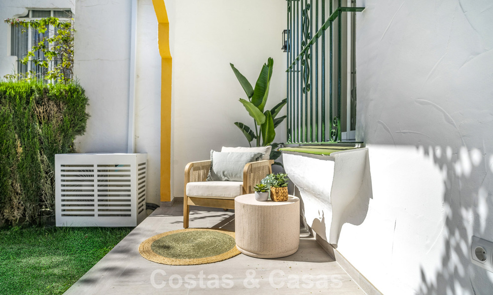 Renovated 3-bedroom garden apartment within walking distance to Puerto Banus in Nueva Andalucia, Marbella 780667