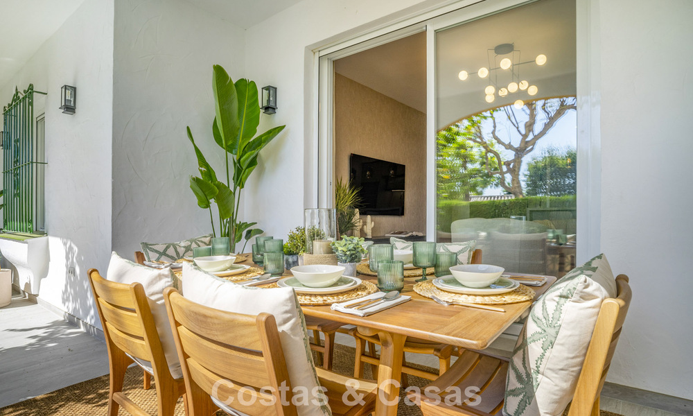 Renovated 3-bedroom garden apartment within walking distance to Puerto Banus in Nueva Andalucia, Marbella 780668
