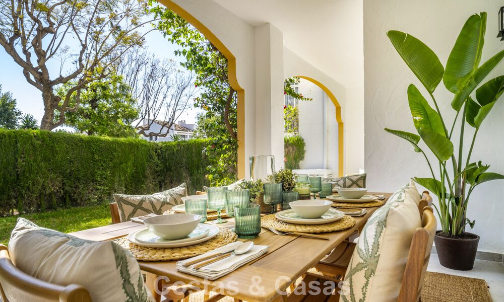 Renovated 3-bedroom garden apartment within walking distance to Puerto Banus in Nueva Andalucia, Marbella 780670