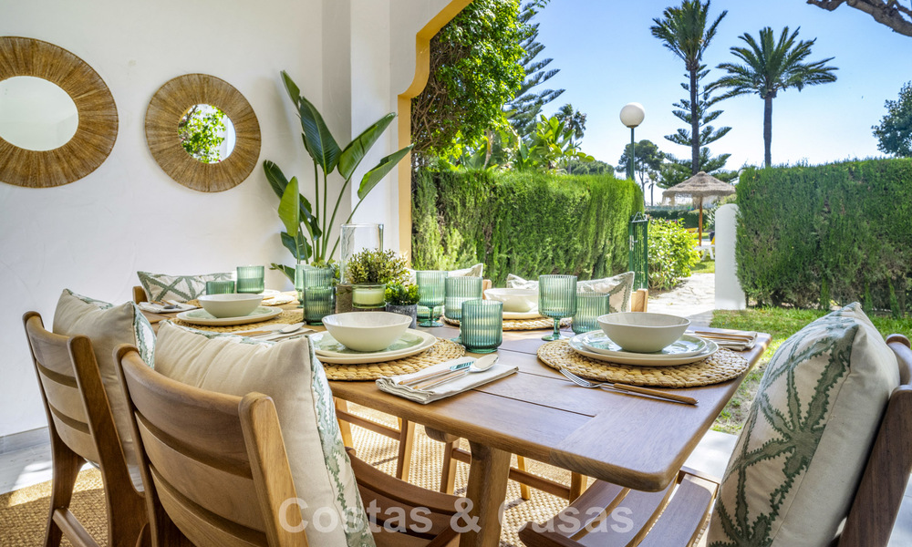 Renovated 3-bedroom garden apartment within walking distance to Puerto Banus in Nueva Andalucia, Marbella 780678
