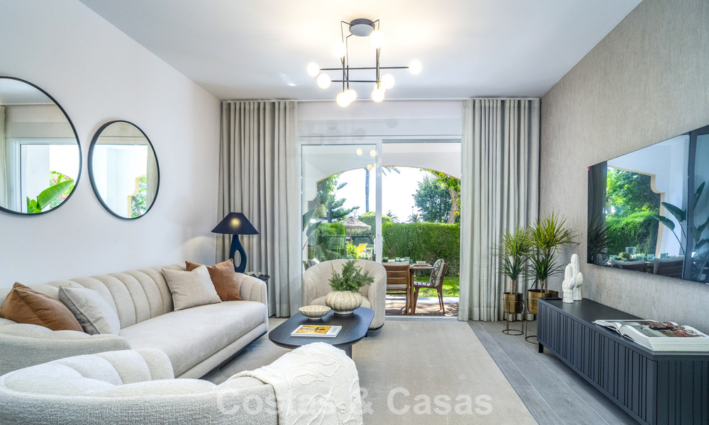 Renovated 3-bedroom garden apartment within walking distance to Puerto Banus in Nueva Andalucia, Marbella 780681
