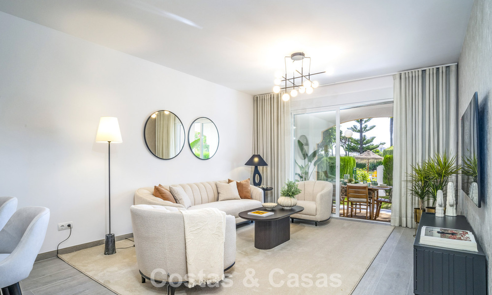 Renovated 3-bedroom garden apartment within walking distance to Puerto Banus in Nueva Andalucia, Marbella 780690