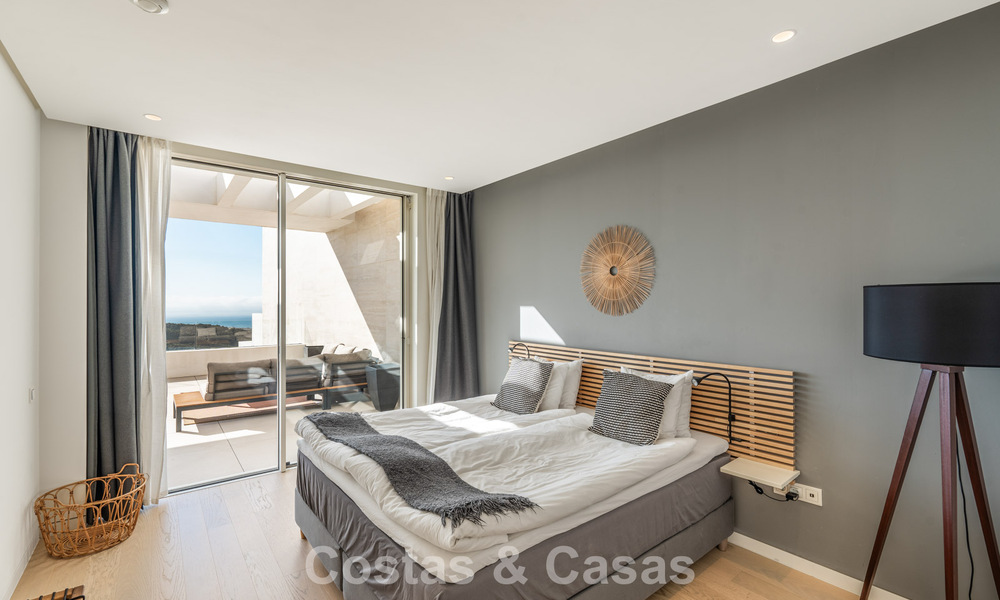 Move-in ready, modern-sleek penthouse with panoramic sea views for sale, in a luxury resort near Marbella town 780745