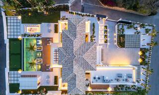 Exclusive luxury villa with modern Andalusian architecture for sale with panoramic sea views in Marbella - Benahavis 781181 