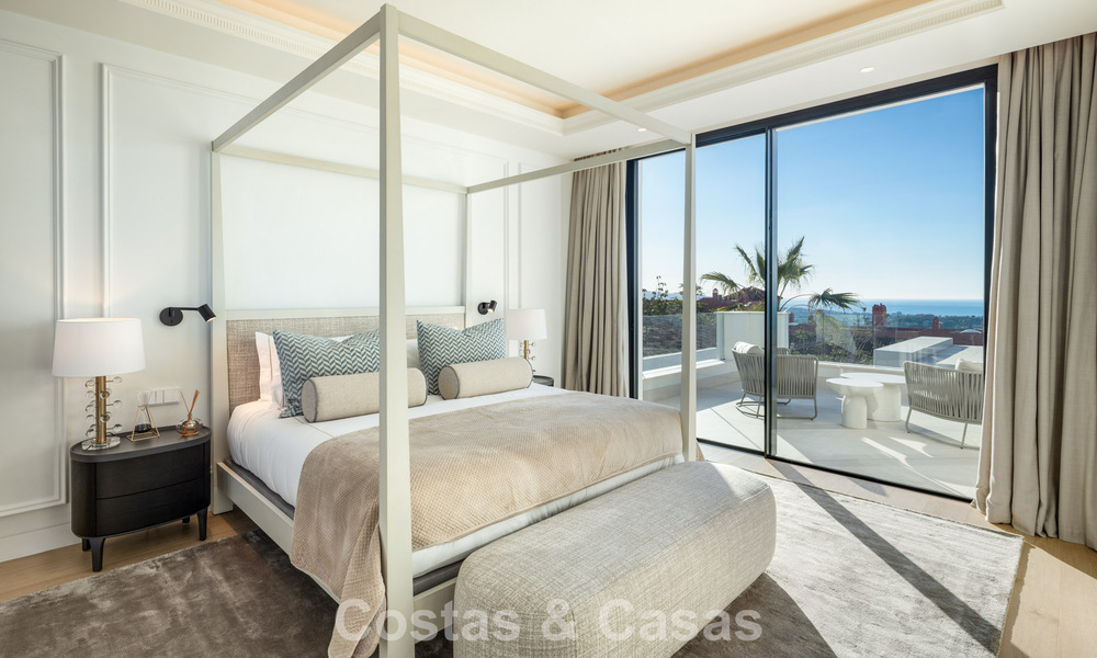 Exclusive luxury villa with modern Andalusian architecture for sale with panoramic sea views in Marbella - Benahavis 781183
