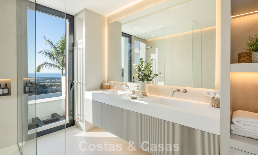 Exclusive luxury villa with modern Andalusian architecture for sale with panoramic sea views in Marbella - Benahavis 781185
