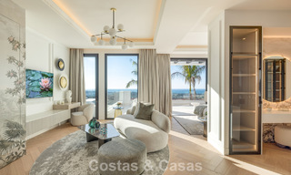 Exclusive luxury villa with modern Andalusian architecture for sale with panoramic sea views in Marbella - Benahavis 781186 